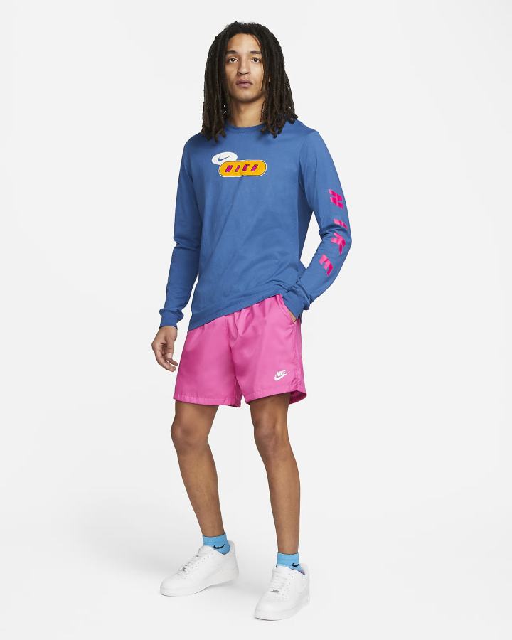 Nike Sportswear Long-Sleeve Muške Majice Tamno Plave | HR-83164GJAQ