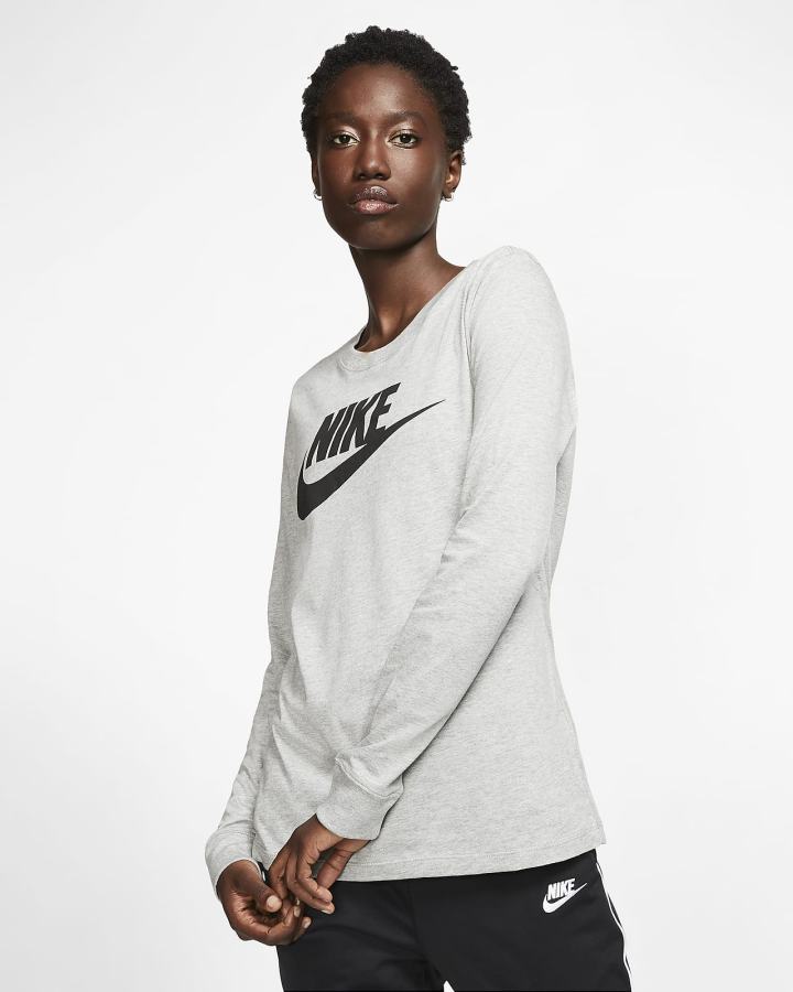 Nike Sportswear Long-Sleeve Ženske Majice Tamno Sive Crne | HR-57309VGSJ