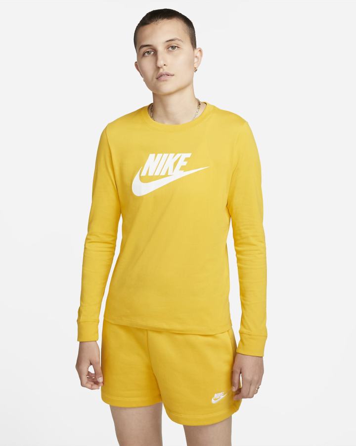 Nike Sportswear Long-Sleeve Ženske Majice Žute | HR-57489EYBL