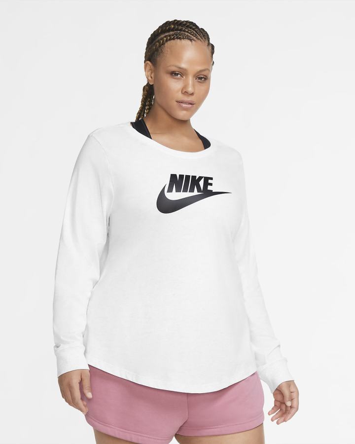 Nike Sportswear Long-Sleeve Ženske Majice Crne Bijele | HR-72084JNXQ