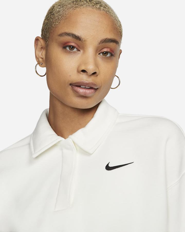 Nike Sportswear Phoenix Fleece 3/4-Sleeve Crop Ženske Dukserice Crne | HR-85970TDVM