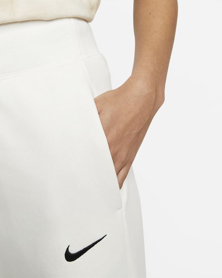 Nike Sportswear Phoenix Fleece High-Waisted Wide-Leg Ženske Trenirke Crne | HR-01625BYHL