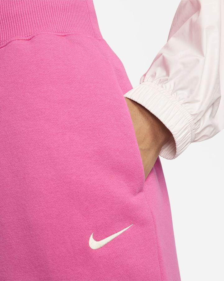 Nike Sportswear Phoenix Fleece High-Waisted Oversized Ženske Trenirke Roze | HR-24083JBCA