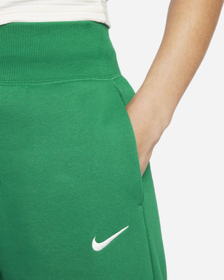 Nike Sportswear Phoenix Fleece High-Waisted Wide-Leg Ženske Trenirke Zelene | HR-27368EBOG