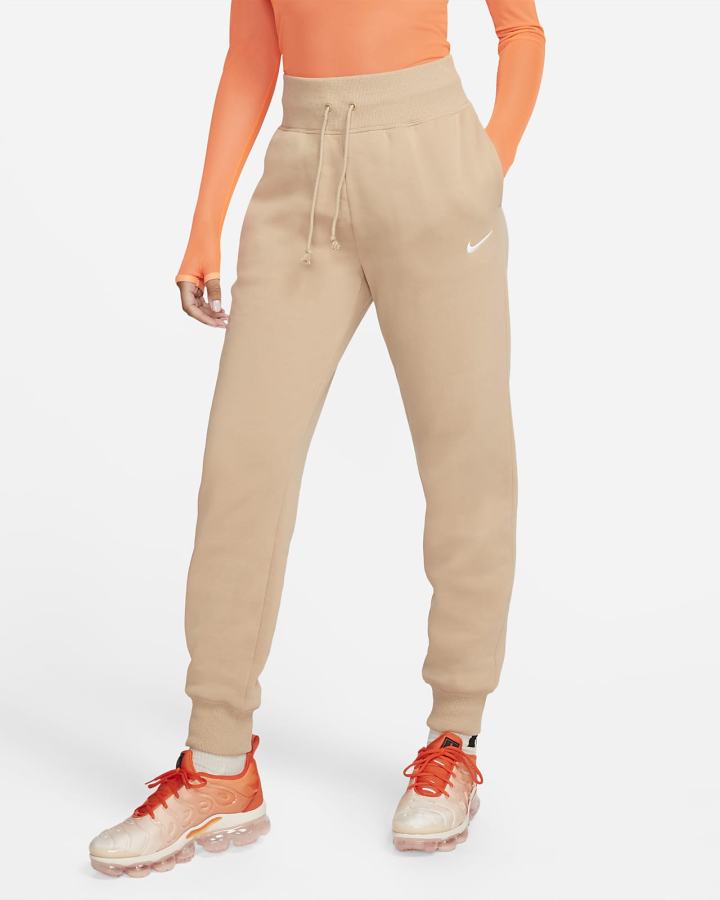 Nike Sportswear Phoenix Fleece High-Waisted Ženske Jogger Hlače Bež | HR-30825UXPQ