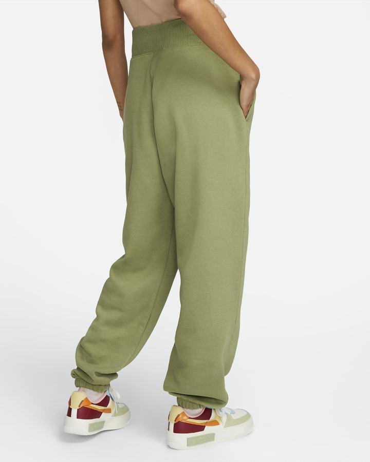 Nike Sportswear Phoenix Fleece High-Waisted Oversized Ženske Trenirke Zelene | HR-42085CLDA