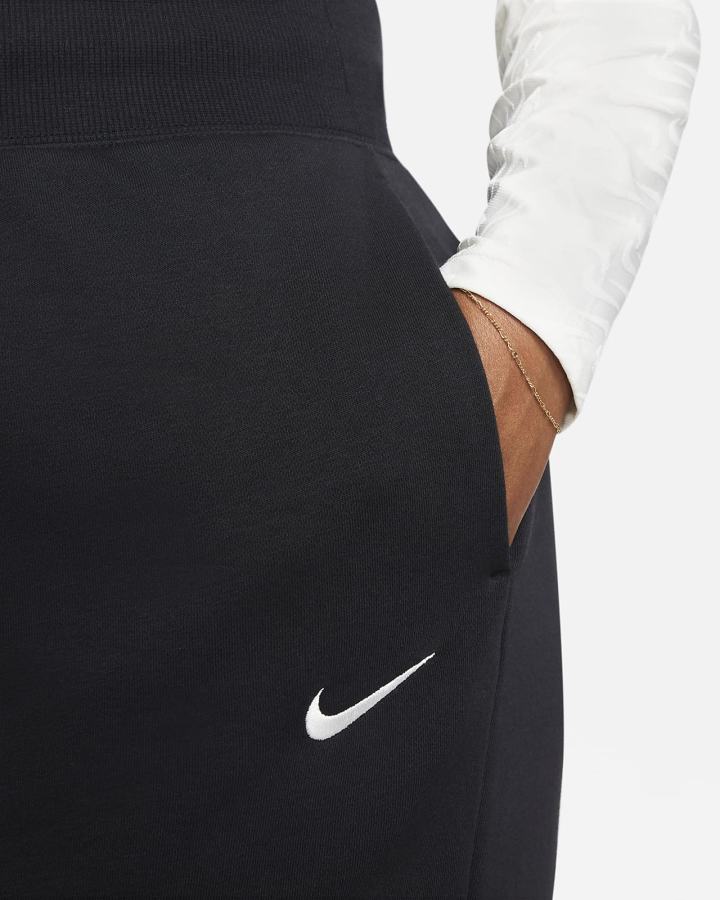 Nike Sportswear Phoenix Fleece High-Waisted Oversized Ženske Trenirke Crne | HR-43218OXTZ