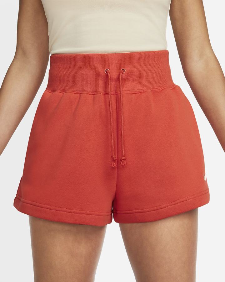 Nike Sportswear Phoenix Fleece High-Waisted Ženske Kratke Hlače Narančaste | HR-58693KNLM