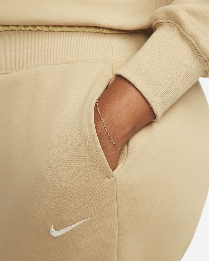 Nike Sportswear Phoenix Fleece High-Waisted Ženske Jogger Hlače Bež | HR-62901HNRF