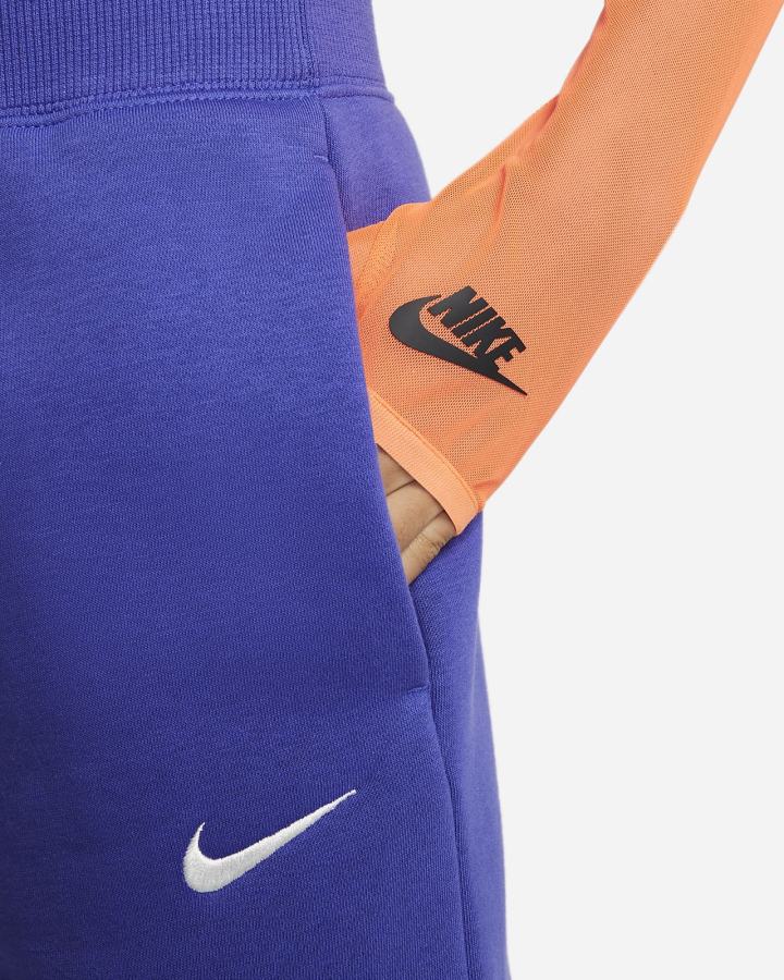 Nike Sportswear Phoenix Fleece High-Waisted Wide-Leg Ženske Trenirke Plave | HR-81526HSFT