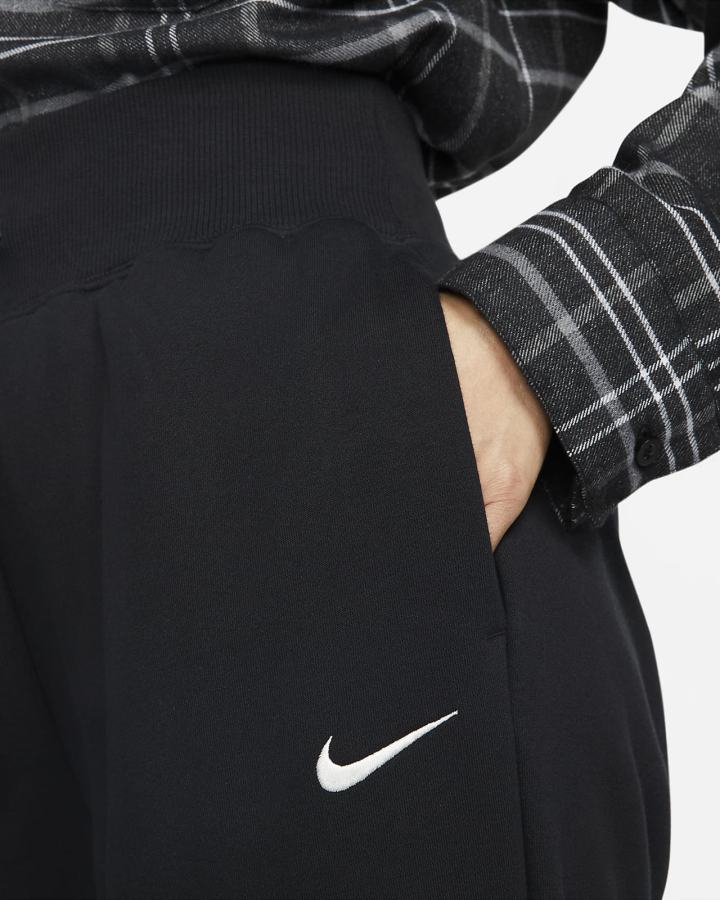 Nike Sportswear Phoenix Fleece High-Waisted Oversized Ženske Trenirke Crne | HR-92871LEQO