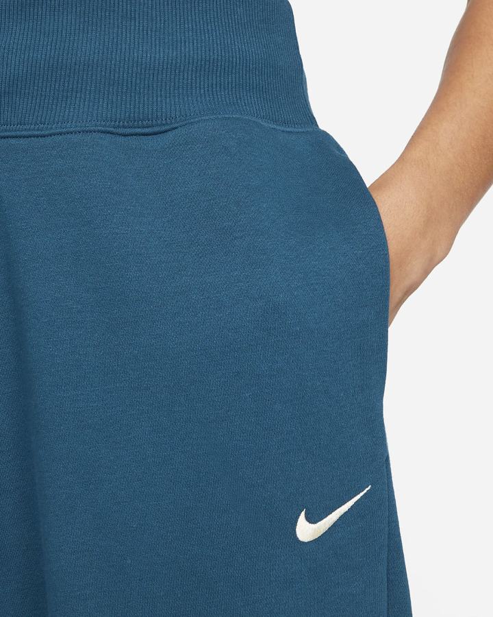 Nike Sportswear Phoenix Fleece High-Waisted Oversized Ženske Trenirke Plave | HR-96740IXYS