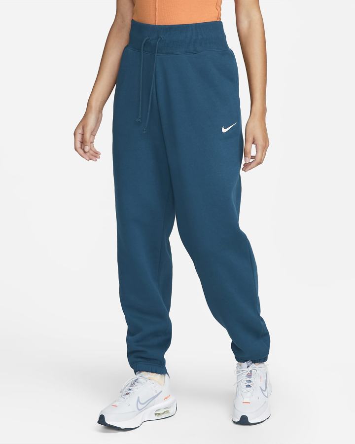 Nike Sportswear Phoenix Fleece High-Waisted Oversized Ženske Trenirke Plave | HR-96740IXYS