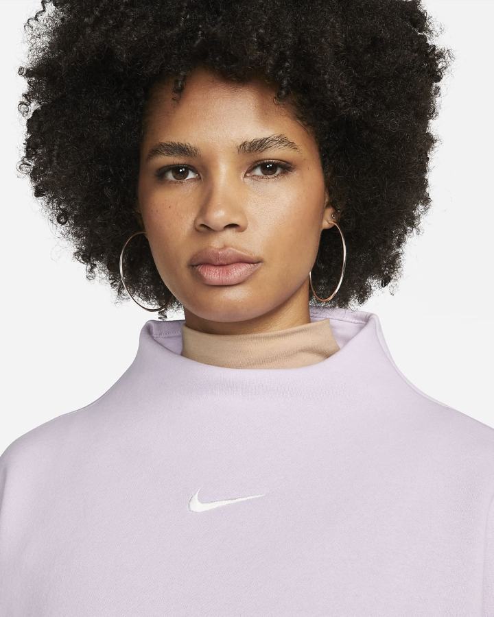 Nike Sportswear Phoenix Fleece Over-Oversized Mock-Neck 3/4-Sleeve Ženske Dukserice Ljubičaste | HR-75194ESNM