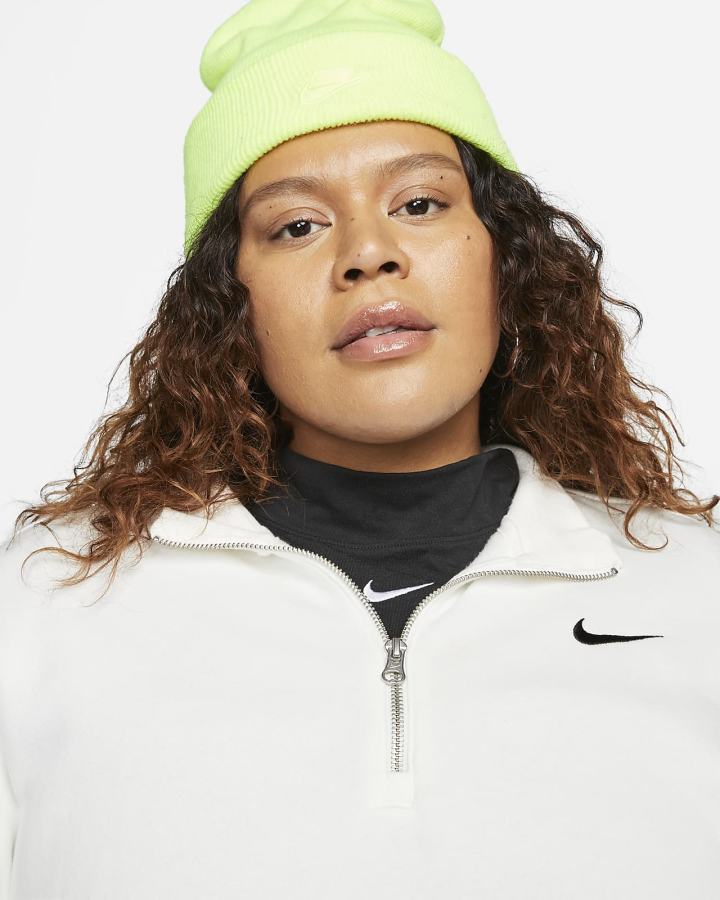 Nike Sportswear Phoenix Fleece Oversized 1/2-Zip Crop Ženske Dukserice Crne | HR-10329GFZU