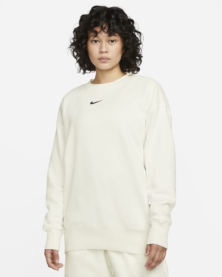 Nike Sportswear Phoenix Fleece Oversized Crewneck Ženske Dukserice Crne | HR-37206FIAU