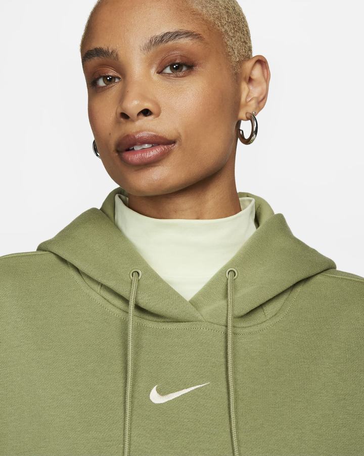 Nike Sportswear Phoenix Fleece Oversized Ženske Majica S Kapuljačom Zelene | HR-51028MJTS