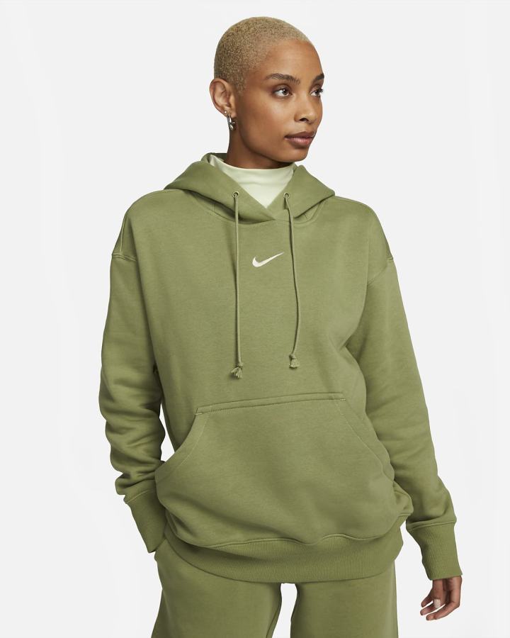 Nike Sportswear Phoenix Fleece Oversized Ženske Majica S Kapuljačom Zelene | HR-51028MJTS