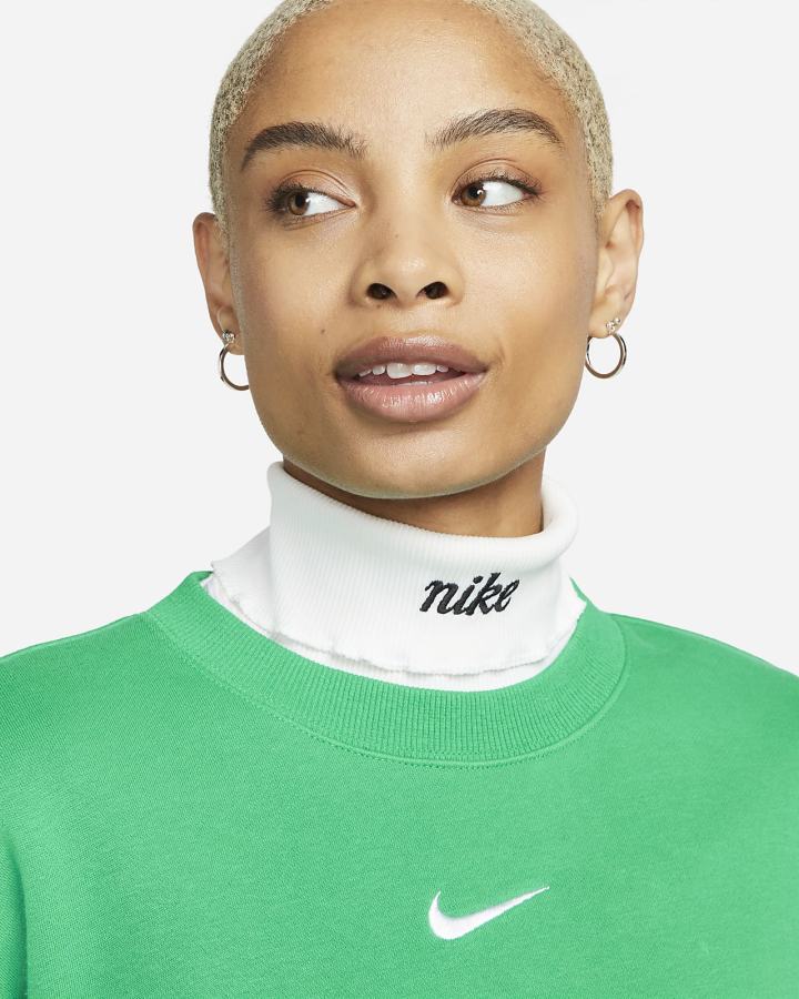 Nike Sportswear Phoenix Fleece Oversized Crew-Neck Ženske Dukserice Zelene Bijele | HR-56874LGEJ