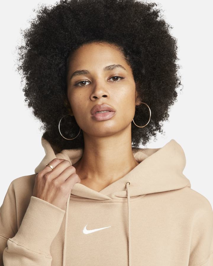 Nike Sportswear Phoenix Fleece Oversized Ženske Majica S Kapuljačom Bež | HR-74286FPRG