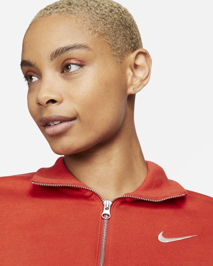 Nike Sportswear Phoenix Fleece Oversized 1/2-Zip Crop Ženske Dukserice Narančaste | HR-85906TOES