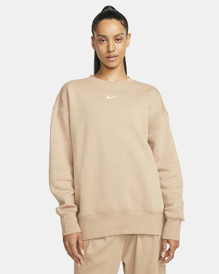 Nike Sportswear Phoenix Fleece Oversized Crewneck Ženske Dukserice Bež | HR-98054HSOL