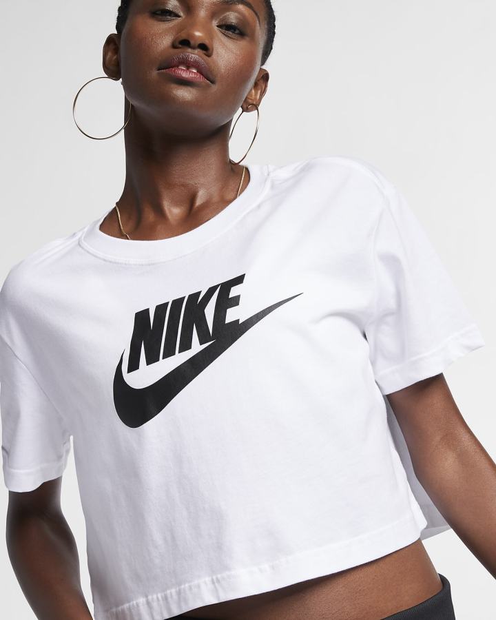 Nike Sportswear (Plus Size) Ženske Majice Bijele Crne | HR-25071NCSH