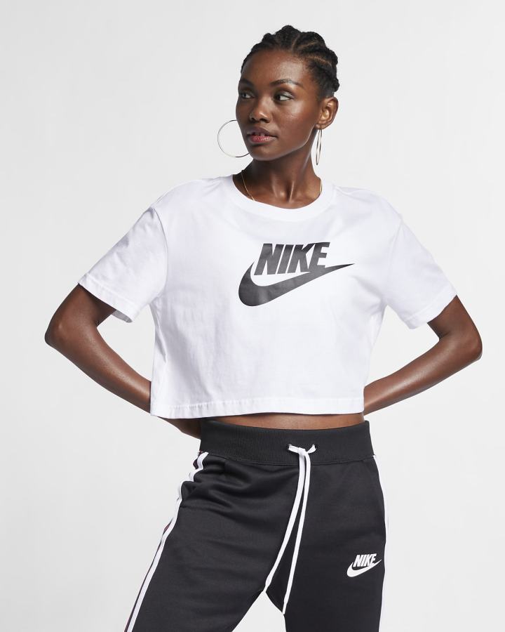 Nike Sportswear (Plus Size) Ženske Majice Bijele Crne | HR-25071NCSH