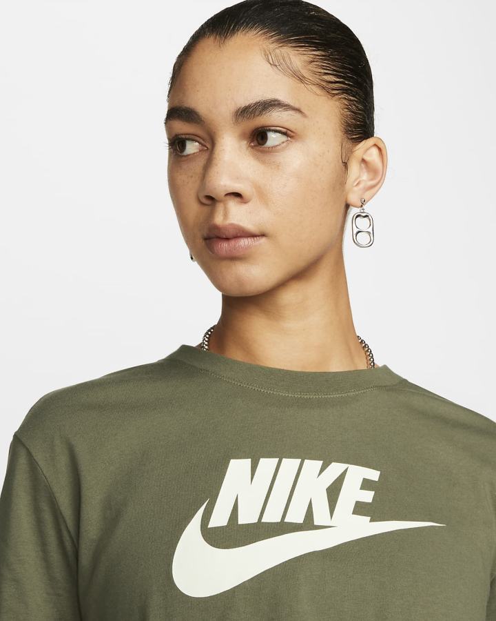 Nike Sportswear (Plus Size) Ženske Majice Maslinasto Zelene Bijele | HR-68431FYVO