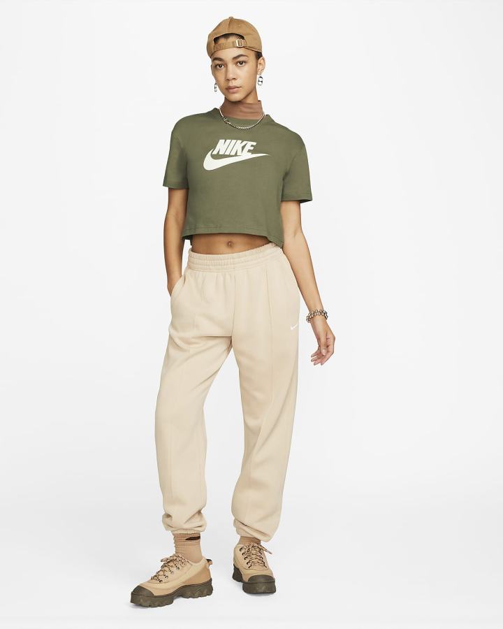 Nike Sportswear (Plus Size) Ženske Majice Maslinasto Zelene Bijele | HR-68431FYVO