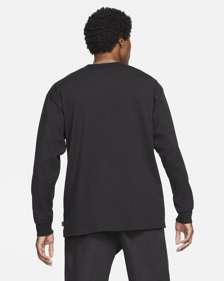 Nike Sportswear Premium Essentials Long-Sleeve Pocket Muške Majice Crne | HR-21074DWFR