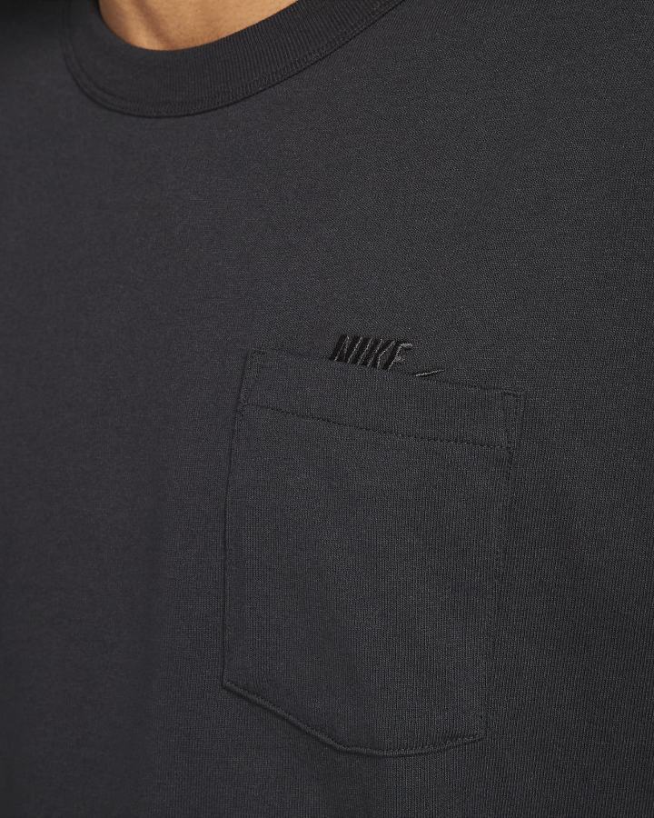 Nike Sportswear Premium Essentials Long-Sleeve Pocket Muške Majice Crne | HR-21074DWFR