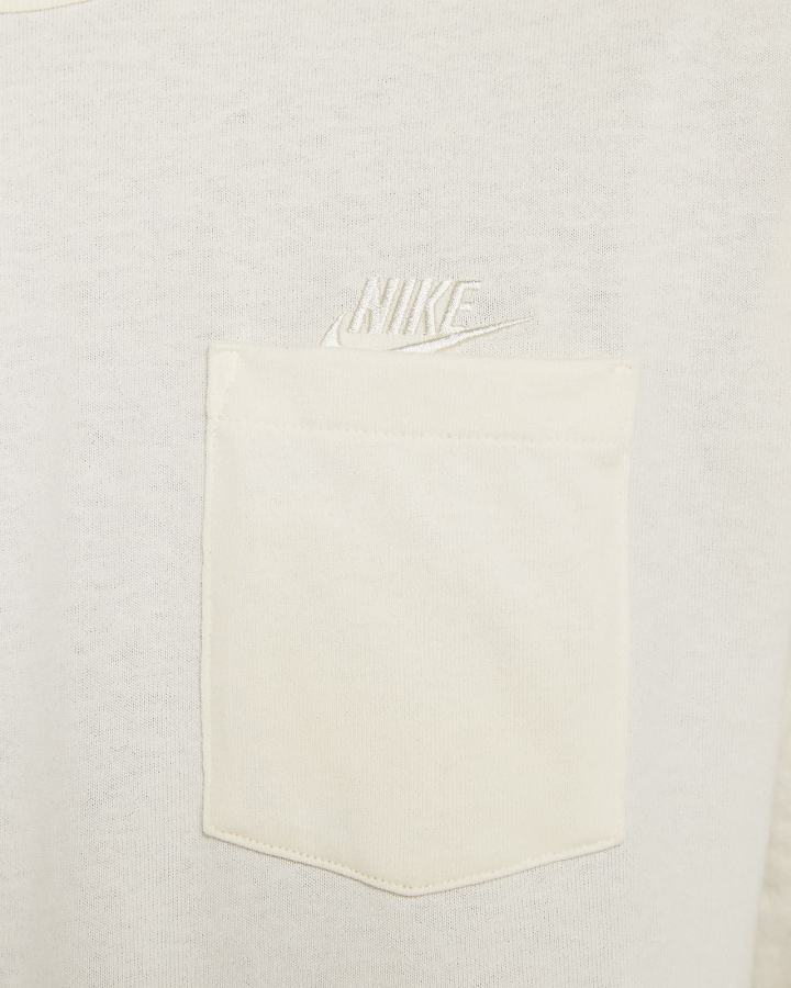 Nike Sportswear Premium Essentials Long-Sleeve Pocket Muške Majice Bijele | HR-37946WBIL