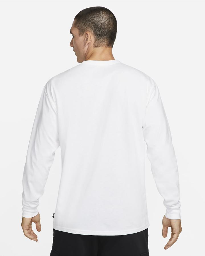 Nike Sportswear Premium Essentials Long-Sleeve Pocket Muške Majice Bijele Crne | HR-47018HWTD