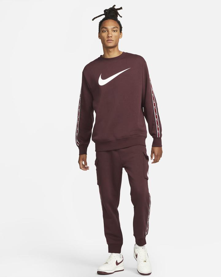 Nike Sportswear Repeat Fleece Muške Dukserice Bordo Bijele | HR-19460ZSXF