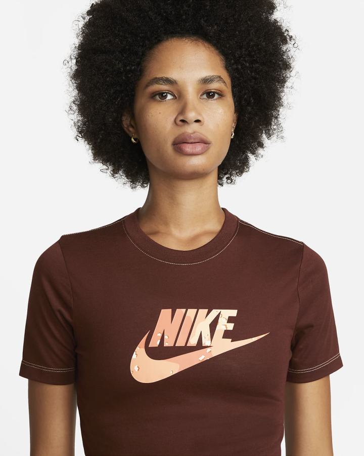 Nike Sportswear Slim Fit Cropped Ženske Majice Smeđe Narančaste | HR-70591AQST