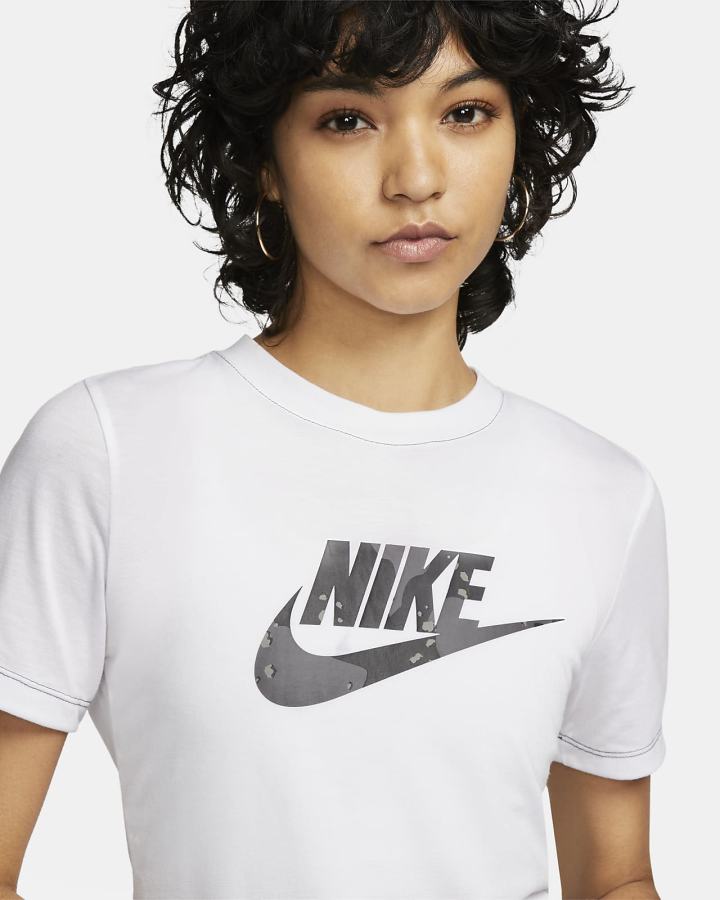 Nike Sportswear Slim Fit Cropped Ženske Majice Bijele Sive | HR-92658AQYX