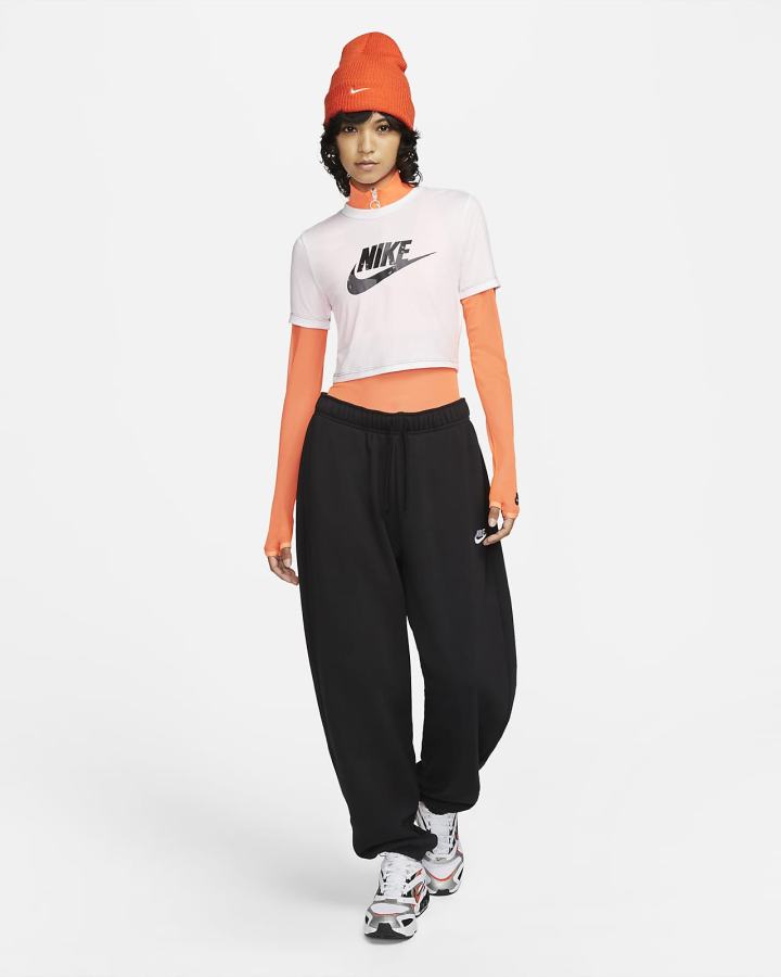 Nike Sportswear Slim Fit Cropped Ženske Majice Bijele Sive | HR-92658AQYX