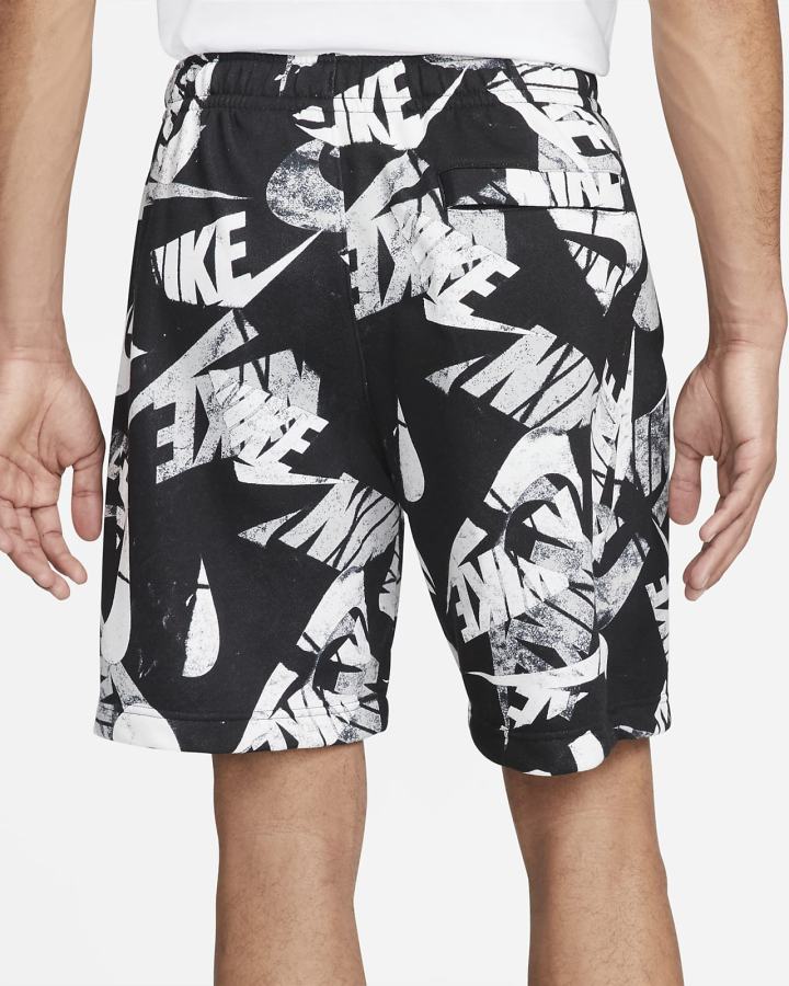 Nike Sportswear Sport Essentials+ Allover Print Muške Kratke Hlače Crne Bijele | HR-35269CVMH