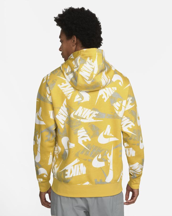 Nike Sportswear Sport Essentials+ Allover Print Muške Majica S Kapuljačom Crne | HR-65801BQPG