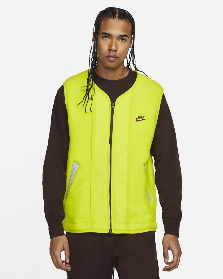 Nike Sportswear Sport Essentials+ High-Pile Fleece Muške Prsluk Zelene Sive Smeđe | HR-71630WCIL