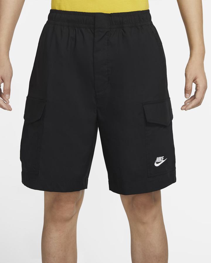 Nike Sportswear Sport Essentials Woven Unlined Utility Muške Kratke Hlače Crne Bijele | HR-21534RBTQ