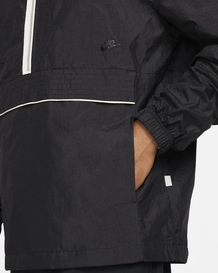 Nike Sportswear Stil Essentials Lined Anorak Muške Jakne Crne Srebrne Crne | HR-73958RWVE