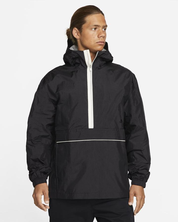 Nike Sportswear Stil Essentials Lined Anorak Muške Jakne Crne Srebrne Crne | HR-73958RWVE