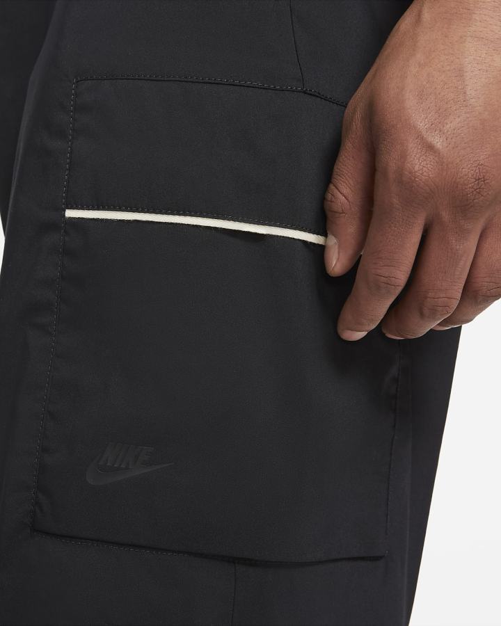 Nike Sportswear Stil Essentials Woven Unlined Cargo Muške Hlače Crne Srebrne | HR-50819ROKU