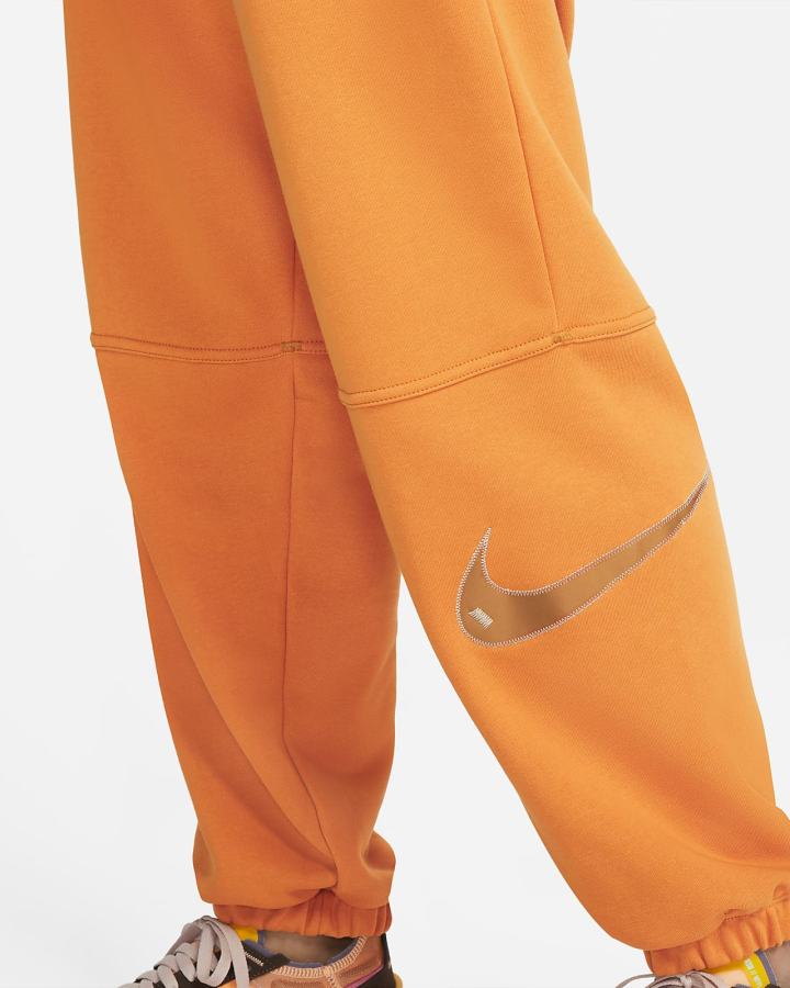 Nike Sportswear Swoosh High-Rise Ženske Jogger Hlače Tamno Žute Bijele | HR-70935VICW