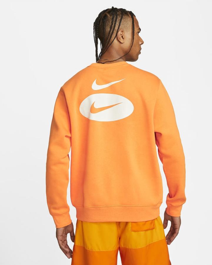 Nike Sportswear Swoosh League Fleece Crew Muške Dukserice Narančaste | HR-24609UZJQ