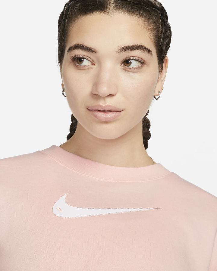 Nike Sportswear Swoosh Short Sleeve Crop Top (Plus Size) Ženske Majice Narančaste Bijele | HR-87410MPKC