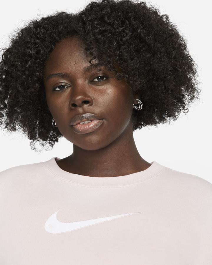 Nike Sportswear Swoosh Short Sleeve Crop Top (Plus Size) Ženske Majice Narančaste Bijele | HR-95281KOPQ