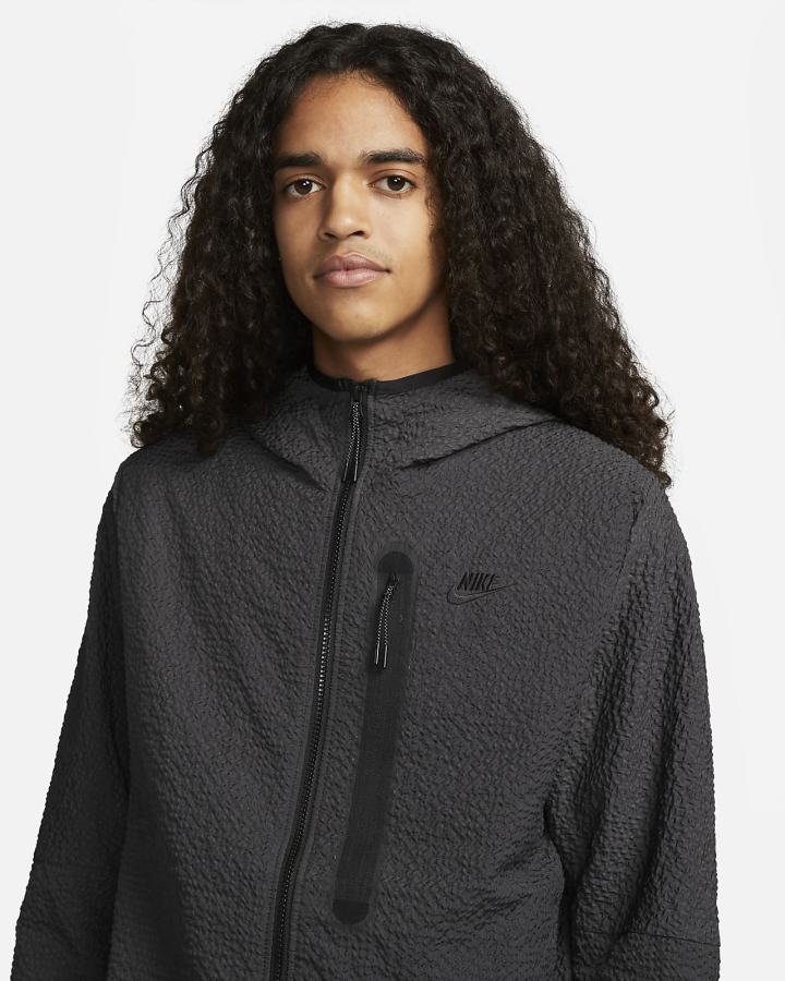 Nike Sportswear Tech Essentials Lined Woven Full-Zip Hooded Muške Jakne Tamno Sive | HR-09371PFQS